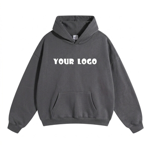 Sweat-shirt à capuche unisexe surdimensionné 100% coton, impression de logo personnalisé, broderie, sweat-shirt de luxe, vêtements de marque streetwear - Product Image 4