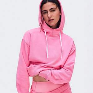 Sudadera con Capucha Oversize de Moda para Mujer 2026 en Color Liso con Capucha, Tejido Ecológico para Uso Urbano - Product Image 2