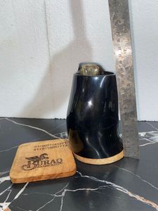 Mug en corne de buffle de haute qualité, noir naturel, artisanat Buraq - Product Image 4