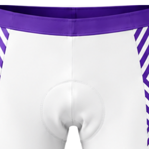 Ensemble maillot et short de cyclisme violet et blanc, manches courtes, fermeture éclair intégrale, séchage rapide, rembourré, pour course à vélo, entraînement, performance sportive d'équipe - Product Image 5