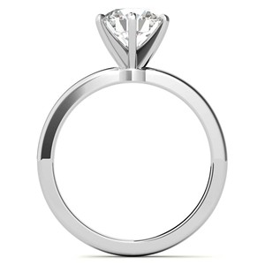 แหวนหมั้นมอสซาไนต์ทรงกลมเจียระไนแบบบริลเลียนท์ ทองคำแท้ 14K ตัวเรือนแบบหกขา ดีไซน์คลาสสิก แหวนเพชรเม็ดเดี่ยวสำหรับผู้หญิง เครื่องประดับชั้นดี - Product Image 6