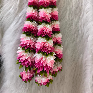 Guirlande en tissu de jasmin colorée faite à la main pour mariage, fête et décoration intérieure |   Décor festif indien/pakistanaise écologique à suspendre - Product Image 1