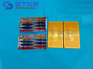 STKR INTERNATIONAL Instrumentos Quirúrgicos para Columna Vertebral, Curetas Cervicales Rainbow, 16 Piezas, 2 Juegos con Caja, Acero Inoxidable, Certificación CE, Uso Quirúrgico - Product Image 5
