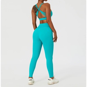 Color Full <b>Yoga</b> <b>Pants</b> With High Elasticity Comfortable Workout <b>Plus</b> <b>Size</b> Seamless Solid Style Fitness Sessions Women's Sets - Product Image 5