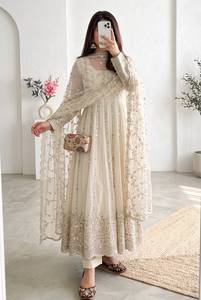 Hot Selling New Fashionable Designer Anarkali Dress for Women Full Sleeve Beautiful Georgette Indian Pakistani <b>Parties</b> Diwali - Product Image 2
