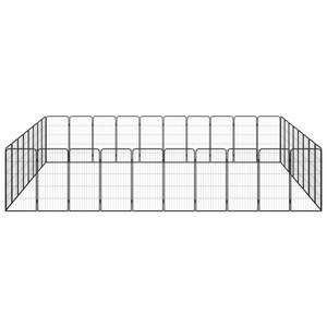 คอกกั้นสุนัขแบบขยายได้ ทำจากเหล็กเคลือบสีดำ - Product Image 2