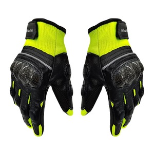 Gants de moto en cuir véritable pour sports de plein air, cyclisme, protection tactile, doigts entiers, course de moto - Product Image 1