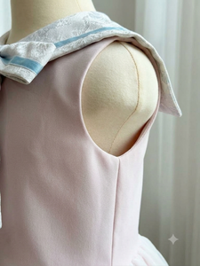 Vestido tutú rosa para niñas, vestido de fiesta sin mangas con cuello de marinero y lazo, falda de malla, vestido de cumpleaños, vestido Koko San - Product Image 5