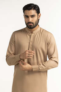 Ensemble de salwar kameez de luxe pour hommes, vêtements indiens et pakistanais, tenue traditionnelle classique en coton pour l'Aïd - Product Image 5