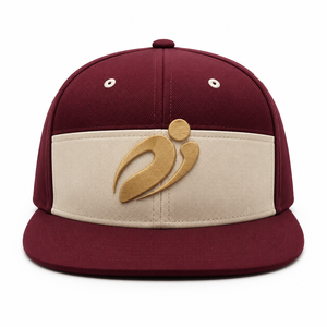 หมวกเบสบอล APICTO SPORTS สีแดงเลือดหมู 6 แผง ปรับขนาดได้ด้วยตัวล็อคแบบ Snapback ระบายอากาศได้ดี - Product Image 1