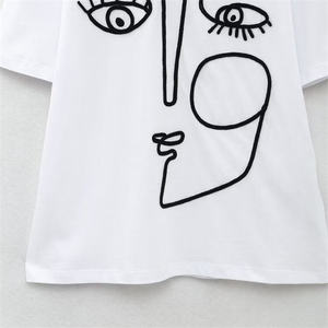 Camiseta de Talla Grande para Mujer, Personalizada, Tejido Transpirable 100% Algodón, Ropa Deportiva, Manga Corta, Camisetas para Mujer 2026 OEM - Product Image 5