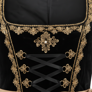 Robe Dirndl Traditionnelle Allemande de Luxe Personnalisée pour l'Oktoberfest, Vente en Gros, Broderie Premium, Velours, Costumes de Serveuse de Bière Bavière - Product Image 5