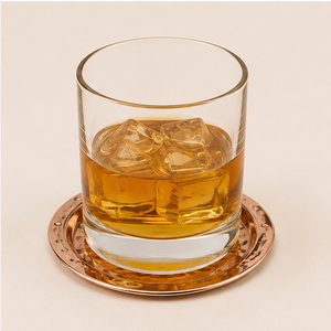 Handcrafted Hammered Solid Copper Coasters Set Of 4 Premium Polished Pure Copper <b>Drink</b> Mats For Moscow Mule Mugs And Home <b>Bar</b> - Product Image 4