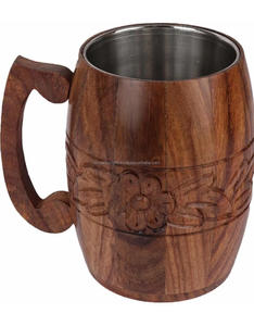 Hot Sale Disposable Rustic Natural Wooden Mug Traditional Style Eco-Friendly Drinking <b>Cup</b> for Hot/<b>Cold</b> Beverages Bulk Quantity - Product Image 1