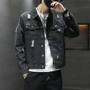 Custom Lobster Raw Fireman Clasp Cropped Carpenter Mechanic Outerwear Bomber <b>Worker</b> Workwear Work Jeans Denim <b>Jacket</b> for Men - Product Image 3