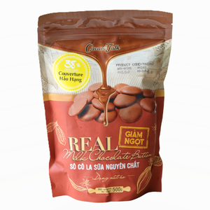 Botones de Chocolate Puro con Leche de Alta Calidad, 38% Cacao, 1KG, para Repostería, Galletas, Certificación HALAL, Venta al por Mayor de Fábrica OEM/ODM - Product Image 1
