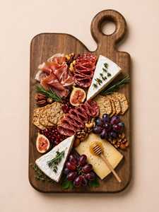 Tabla de cortar de nogal hecha a mano, tabla de charcutería de madera maciza, tabla de servir rústica, acabado apto para alimentos - Product Image 2