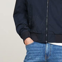 Blouson Bomber d'Hiver pour Homme à Séchage Rapide avec Col Montant et Logo Frontal en Tissu Toile Polyester/Nylon – Vente en Gros