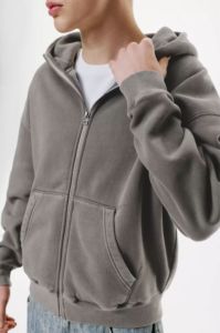 French terry 500 gsm Heavy Material Men's Street wear Hoodie Screen Printing Distressed <b>White</b> Hoodie - Product Image 4