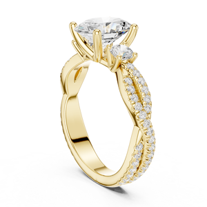 Anillo de Compromiso de Diamantes de Corte Oval Platino para Mujer, Diamantes de Corte Lateral, Certificado IGI, Estilo de Lujo, Regalo de Aniversario de Bodas de 14K - Product Image 5