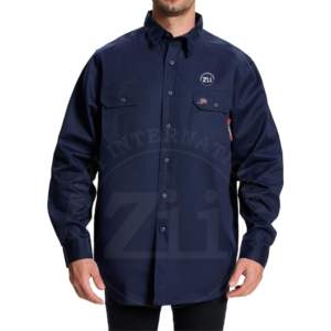 Camisa de Soldadura Resistente al Fuego ZUNEZI INTERNATIONAL de 9 oz, Talla M, Negra, Ropa de Seguridad, Resistencia al Calor de 300C-500C, Paquete con Respirador - Product Image 1