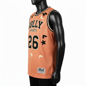 Maillot de basket-ball pour homme en mesh à séchage rapide GSM, coupe athlétique, impression de logo personnalisée, t-shirt 100% coton pour homme, coupe ample, imprimé - Product Image 3