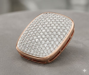 Couvre-ongles personnalisés en moissanite glacée, sertissage à griffes ovales, bijoux en argent 925 plaqué rhodium pour femmes - Product Image 1