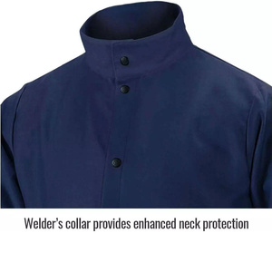 Heavy Duty FR Cotton Welding <b>Jacket</b> Flame Retardant Treated Industrial Safety Body Protection Construction <b>Worker</b> - Product Image 3