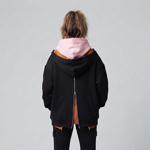 Women 3 Layer Fashion Hoodie Winter Street Zipper Drop Shoulder Hoodies Women Heavyweight 3 Layer Hoodie Women's - Product Image 5