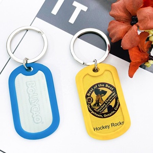 Logotipo personalizado estampado espacios en blanco colgantes de aluminio de acero inoxidable etiquetas de perro con cadena de collar plateado, Marktex - Product Image 2