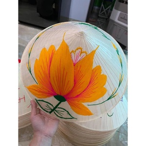 Traditional Palm <b>Leaf</b> Conical Hat Bamboo Handmade Craft for Festivals and Cultural Performances - Product Image 1
