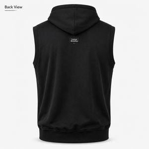 เสื้อกั๊กออกกำลังกายฤดูร้อนสำหรับผู้ชาย แห้งเร็ว ระบายอากาศได้ดี ผ้าฝ้าย ซิปหน้า ทรงปกติ แขนกุด เหมาะสำหรับวิ่งจ๊อกกิ้งและออกกำลังกายในยิม - Product Image 2