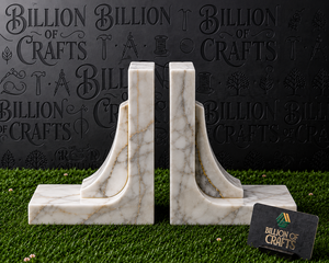 Natural Marble Decorative Bookends <b>Art</b> Deco Tabletop Decor Marble Look <b>Book</b> Supports for Living Room Hotel - Product Image 4
