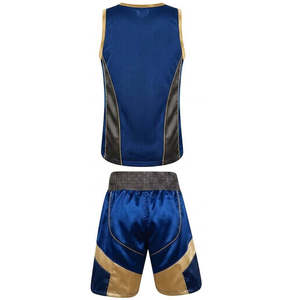 Tenue d'entraînement de Wushu Sanda et de Boxe 100 % Polyester pour Adultes Unisexe, Séchage Rapide, Respirante, avec Logo Frontal, Arts Martiaux - Product Image 3