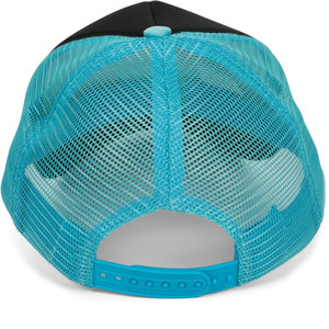 Gorra Trucker Unisex Negra y Verde Azulado, Malla de 6 Paneles, Ajustable, Casual, para Primavera/Verano - Product Image 6