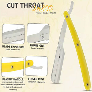 Cuchilla de seguridad de acero inoxidable con cabezal giratorio de plástico para adelgazar el cabello, precio mayorista, para salón de belleza, logotipo personalizado - Product Image 5