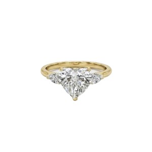 Heart & Pear Cut Lab Created <b>Diamond</b> Engagement <b>Ring</b> Three Stone <b>Diamond</b> <b>Ring</b> Elegant 10K 14K 18K Solid Gold Bridal Set Jewelry - Product Image 6