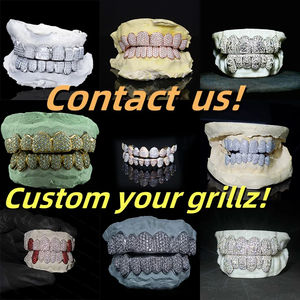 ฮิปฮอป คัสตอม กริลล์ซ์ 2 สี ประดับเพชรโมอิสซาไนต์ VVS หรูหรา สำหรับทุกเพศ เครื่องประดับร่างกาย เงินแท้ 925 ระดับไฮเอนด์ - Product Image 4