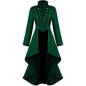 Abrigo Steampunk Medieval para Mujer, Disfraz Vintage de Halloween, Corsé Gótico con Botones, Frac, Uniforme de Esmoquin - Product Image 1