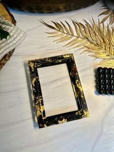Elegant Handmade Resin Photo <b>Frame</b> 3-Color Letterpress Printing Wall <b>Mount</b> for Tabletop Display Home Office Bedroom Living Room - Product Image 3