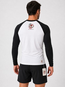 Custom Printed Anti-UV UPF50 Breathable Long Sleeve Rash Guard <b>Compression</b> MMA T-<b>Shirt</b> for BJJ Grappling Fitness Men - Product Image 4