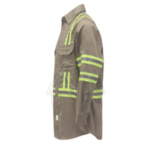 FR <b>Fire</b> <b>Resistant</b> Cotton 100% Uniform FR <b>Clothing</b> Flame <b>Resistant</b> Fireproof Welding Factory Supply NFPA 2112 Long Sleeve Welder - Product Image 2