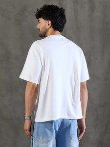 Camisetas de Hombre de Alta Calidad, 100% Algodón, Estampado Gráfico, Estilo Urbano, Oversize, Estampado de Esqueleto Azul, Corte Regular, Casual - Product Image 4