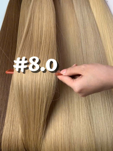 Extensiones de cabello virgen vietnamita de calidad de lujo, Color claro recto sedoso, extremos dibujados a granel dobles, gran venta al por mayor, Vietnam - Product Image 3