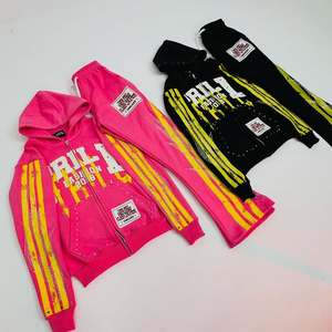 Custom Rhinestone Stripe Tracksuit Set Oversized Zip Hoodie & Flared Sweatpants Premium Fleece Streetwear Set Graphic Sweatsuits - Product Image 2