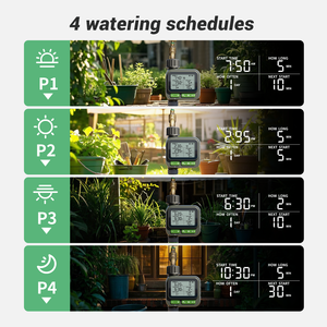 ตัวตั้งเวลาให้น้ำในสวน WD01 วัสดุ ABS แบบตั้งโปรแกรมได้ 4 โซน ใช้แบตเตอรี่ AA สำหรับใช้งานกลางแจ้ง - Product Image 5