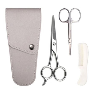 Kits de barbier faciles et simples à utiliser, lames colorées et affûtées de 5,5 pouces, kit de ciseaux de barbier professionnels pour la beauté - Product Image 1