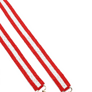 Correa de Hombro Ajustable y Desmontable, Hecha a Mano, Ecológica, con Cuentas y Nombre de Equipo Personalizado, Diseño a Rayas - Product Image 5