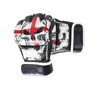 Gants de MMA professionnels en gros, haute qualité, demi-doigts, en cuir, avec fermeture auto-agrippante, pour entraînement de combat et sparring MMA - Product Image 2