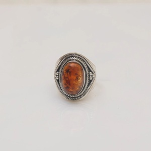 Bague en argent sterling 925 avec ambre baltique naturel pour filles et femmes, fabricant de bijoux fins - Product Image 3